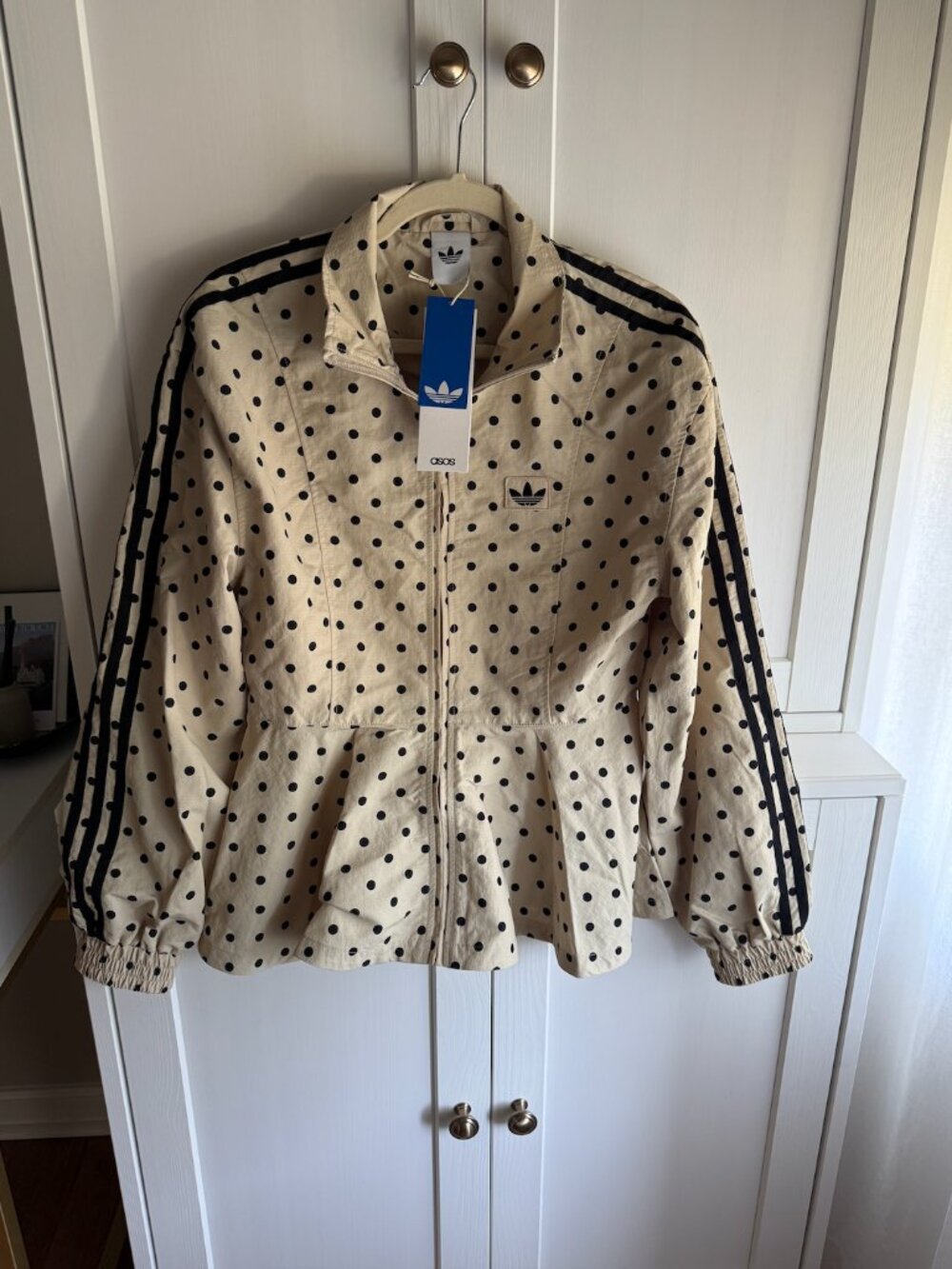 adidas Originals x ASOS polka dot track jacket in stone - size small - Picture 2 of 9